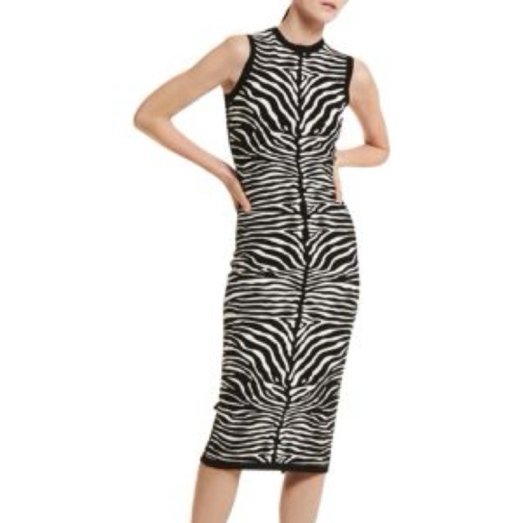 MICHAEL KORS COLLECTION Zebra Print Sheath Dress Size 8 - Picture 1 of 8